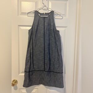 Gap Chambray High Tank Sleeveless Mini Dress Size 2 with Pockets